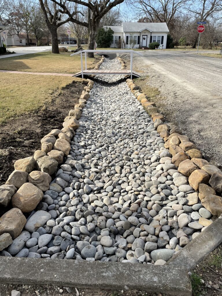Drainage install near Lake Texoma